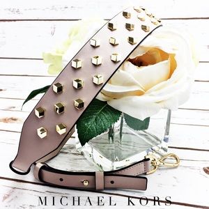 Michael Kors Pink Studded "Guitar" Shoulder Strap